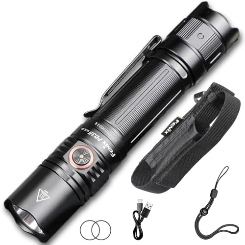 Fenix PD35 V3.0 LED-Taschenlampe, Taktische Kleine Gerade Taschenlampe, 1700 Lumen, 357m Leuchtweite, 230 Stunden Leuchtdauer, 5 Helligkeitsstufen und Strobe, IP68 Schutz, schwarz, Multi-Szenarien