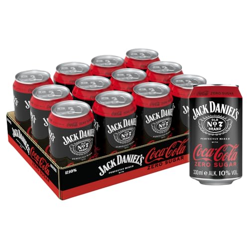 Jack Daniel's Tennessee Whiskey & Coca-Cola Zero Sugar 12 x 0,33l/10% Vol.