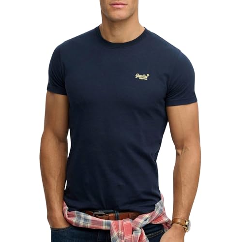 Superdry Essential Logo EMB Tee M1011245A Nautical Navy/Yellow L
