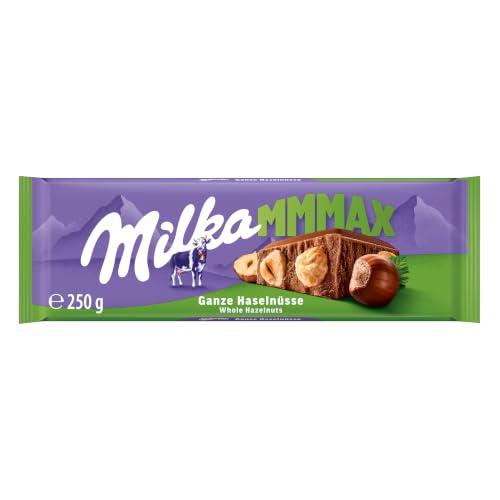 Milka MMMAX Ganze Haselnüsse Tafelschokolade, 250 g