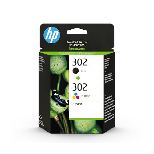 HP 302 (X4D37AE) Original Druckerpatronen, Black + Tri-color, 2er Pack für HP DeskJet 1100, 2300, 3600, 3800, 4600 series, HP ENVY 4500 series, HP OfficeJet 3800 Serie