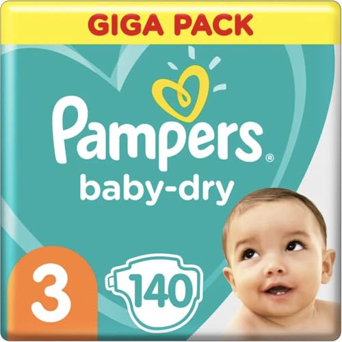Pampers Baby-Dry Größe 3 – 140 Windeln – 6 kg–10 kg