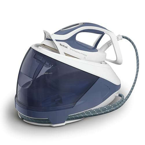 Tefal ProExpress Protect Dampfbügeleisen, 7,5 bar Hochdruck, 560 g/min, Dampfleistung 135 g/min, Nicht-Einstellungstechnologie, Tropfschutz, 1,8 l, Blau und Weiß