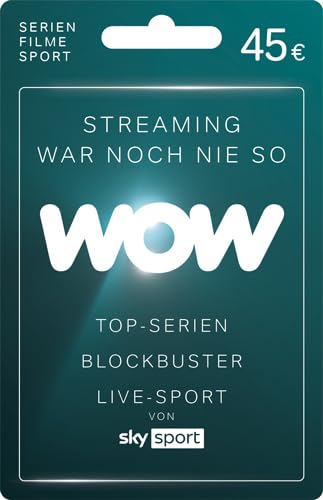 WOW Streaming Guthabenkarte – Gutschein per Post