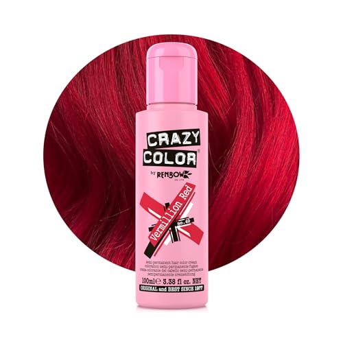 Renbow Crazy Color Semi-Permanent Hair Color Dye vermillion red 40-100 ml, 1er pack (1 x 115 g)