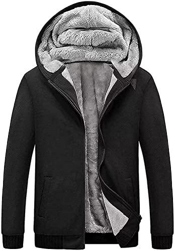 igeekwell Winterjacke Herren Hoodie Zipper Kapuzenpullover Kapuzenjacke Sweatjacke für Männer, Komfortable Sweatshirt mit Bequemes und Warmes Farbblock Sternenklarer Himmel