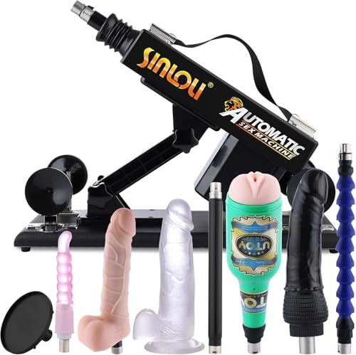 Fick Machine Sex Machine Dildo Machine with 3XLR Connector Thrusting Sex Machine for Men,Women, and Couples, Adjustable Adult Toy with 8 Accessories, Green Masturbator