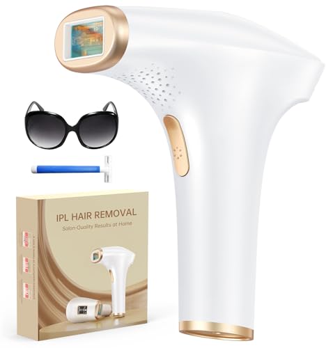 Haarlosy IPL Geräte Haarentfernung Laser - Schmerzfreie Haarentfernungsgerät mit 3 Erweiterte Funktionen HR/SC/RA, 9 Stufen, 999,900 Blitzen zu Hause für Frauen, Männer, Achseln, Bikini, Beine, Körper