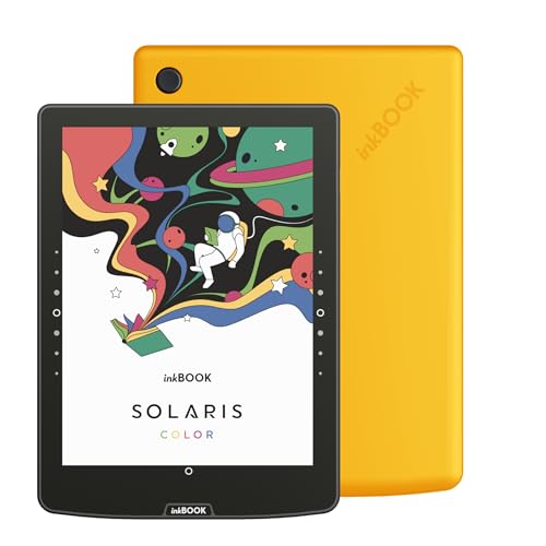 inkBOOK Solaris Color Yellow – 6 Zoll E-Reader mit Farbdisplay, Beleuchtung & Android | Unterstützt Onleihe, Skoobe, Nextory Apps | 32GB, Hörbücher, USB-C, Werbefrei