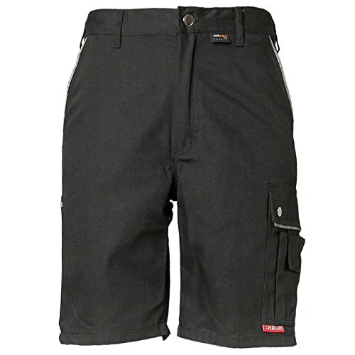 Planam 2174048 Canvas 320 Shorts, Schwarz/Schwarz, Größe M