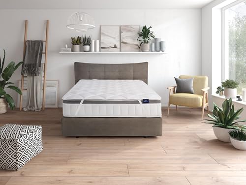 Traumnacht Komfort atmungsaktive Matratzenauflage 80x190 cm, Topper, Schoner für Matratzen bis 30 cm Höhe, Öko-Tex zertifiziert, Allergiker geeignet, produziert nach deutschem Qualitätsstandard