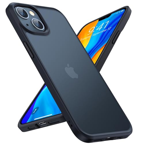 TORRAS für iPhone 13 Mini Hülle Echter Zertifizierter Militärschutz Handyhülle iPhone 13 Mini Case Stoßfest Kratzfest Schutzhülle mit bunten Tasten Tolle Haptik und Optik Guardian Serie Matt Schwarz