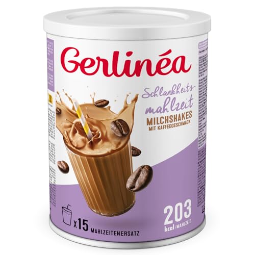 Gerlinéa Getränk Milchshake Geschmack Kaffee Proteinreicher Mahlzeitenersatz Rekonstituierbares Pulver enthält 15 Mahlzeiten 220385
