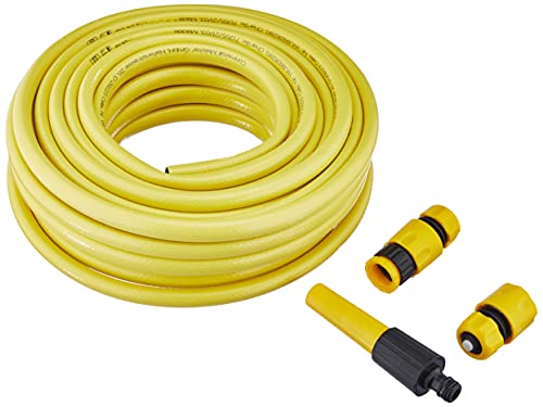 Meister Schlauch Kreuzgewebe, 12,7 mm (1/2 Zoll) - 20 m Länge - Inkl. Armaturen - Zur Bewässerung kleiner Flächen - Trittfest & Abriebfest - UV-beständig / Gartenschlauch / Wasserschlauch / 9926280