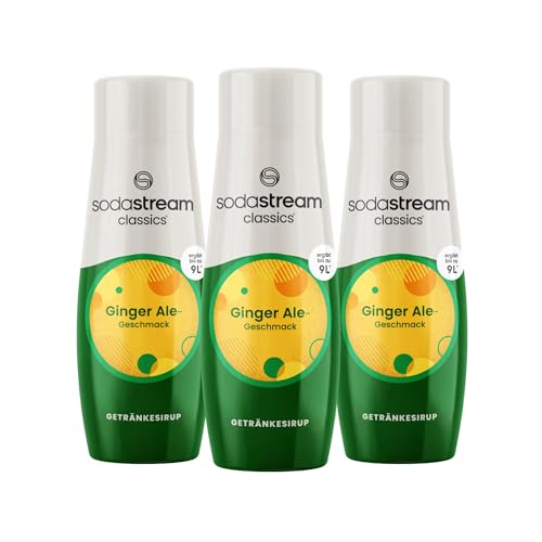 SodaStream CLASSICS Ginger Ale | Sirup | Sekundenschnell zubereitet & immer frisch | Ergibt ca. 9 Liter | 440 ml Flasche | 3er-Pack