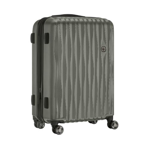 WENGER Energie M Hartschalenkoffer mit 4 Rollen, Trolley, M, 65 (75) l, Sicherheitsschloss, Damen Herren, Reisen Urlaub