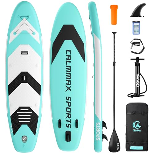 Aufblasbares Stand Up Paddle Board 320x76x15cm 10.6' bis 200kg Tragbar mit Paddel, Pumpe und Komplettes Zubehör SUP Board Set für Jugen und Erwachsene