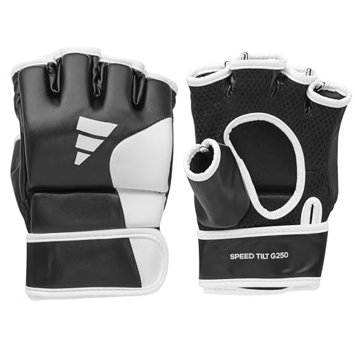 Adidas MMA Handschuhe Speed Tilt G250, Boxhandschuhe Größe M, Sparring Training Gloves, schwarz/weiß