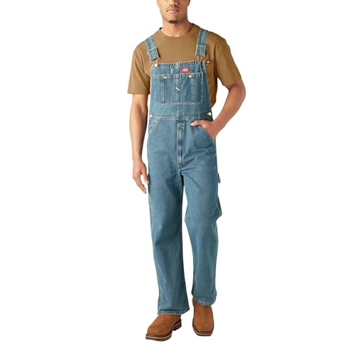 Dickies Herren Indigo Latzhose Coveralls, Mittlere Heritage-Tönung, 34W / 32L