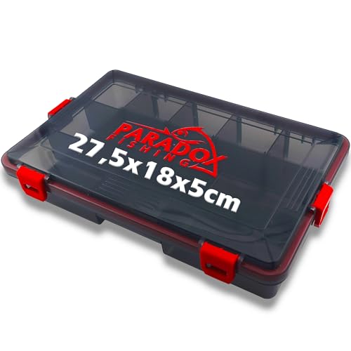 Paradox Fishing wasserdichte Köderboxen I M 27,5x18x5cm I Angelbox Köderbox Angeln Angelkoffer groß Tackle Box Angeln Angelkasten - für Angelzubehör