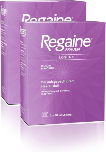 REGAINE Frauen Lösung: Mit 20 mg/ml Minoxidil bei erblich bedingtem Haarausfall, stoppt den erblich bedingten Haarausfall und regt neues Haarwachstum an, 6-Monats-Vorrat, 6 x 60 ml