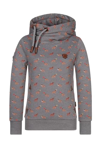 Naketano Darth Women Hoody Kapuzenpullover (DE/NL/SE/PL, Alphanumerisch, L, Regular, Regular, Dark Grey small Deers)