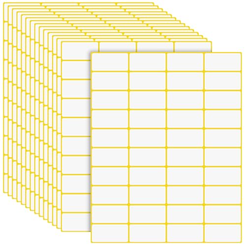 BOUMVID 600 Stück Etiketten Selbstklebend, 38 x 19 mm Universal Klebeetiketten zum Beschriften, Adressetiketten Haushaltsetiketten Tiefkühletiketten Aufkleber, für Büro Küche und Marmelade