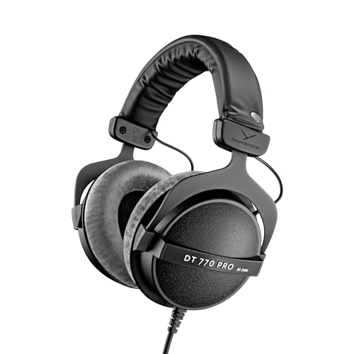beyerdynamic DT 770 PRO 80 Ohm Over-Ear-Studiokopfhörer. Geschlossene Bauweise, kabelgebunden für professionelles Recording und Monitoring. Handmade in Germany