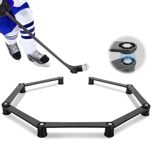 Hockey-Trainingsgerät mit magnetischem größenverstellbarer Hockeyschläger Trainer für portables Stickhandling-Training zur Verbesserung von Puckkontrolle, Reaktionszeit und Koordination (7 Abschnitte)