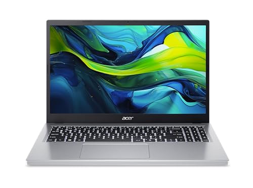 ACER Aspire Go 15 AG15-32P-37MG, 15,6 Zoll Full HD LCD Laptop (Intel Core 3-N355, 8 GB RAM, 512 GB SSD, Intel Graphics, Windows 11 Home), Silber, französische AZERTY-Tastatur