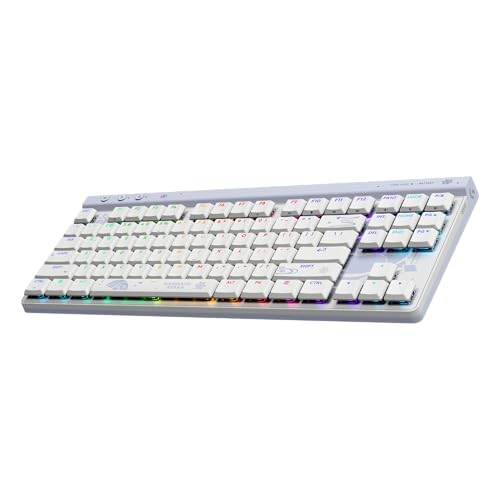 Logitech G Kabellose Gaming-Tastatur, TKL 515, niedriges Profil, Kamisato Ayaka Special Edition, LIGHTSYNC RGB, schlankes Tenkeyless-Design, PBT-Tasten mit Doppel-Shot, mechanische Schalter, braun