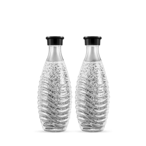 sodastream Glaskaraffen - 2er Set Wiederverwendbare, spülmaschinenfeste Wasserkaraffen, 0,7 L Sprudelkaraffe, kompatibel mit Penguin & Crystal, umweltfreundlich
