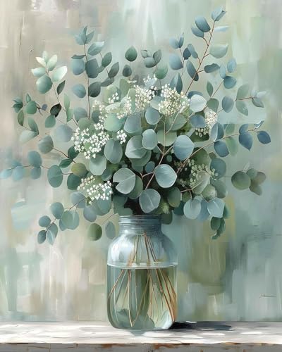 Yaostarart Blumen Malen Nach Zahlen Erwachsene,Mal Nach Zahlen für Erwachsene Blumen,DIY Acrylfarbe Malen Nach Zahlen Leinwand für Geschenke Wohnkultur 40x50cm