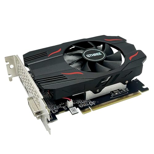QTHREE Radeon RX 560 Grafikkarte, 4GB GDDR5 128-bit, HDMI, DisplayPort, DVI, Grafikkarten für PC, GPU, Videokarte, PCI Express x8, DirectX 12