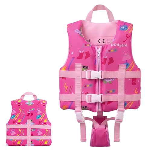 Schwimmweste für Kinder, Schwimmhilfe Schwimmen Jacket für Kleinkinder mit Einstellbare Sicherheits Straps, Schwimmwesten für Alter 6-9 Jahre/30-35kg