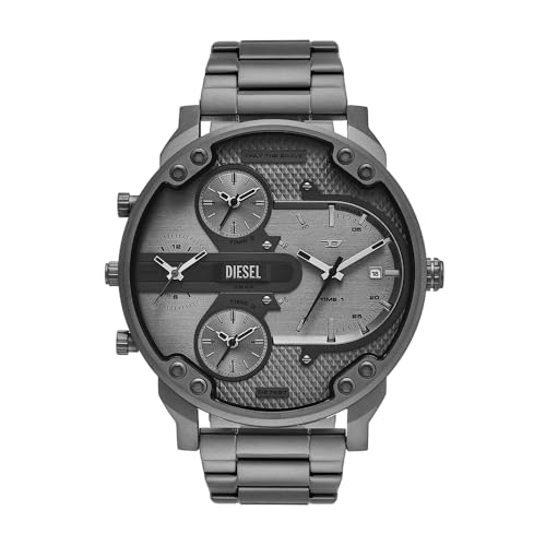 Diesel Herren Analog Quarz Uhr mit Edelstahl Armband DZ7487