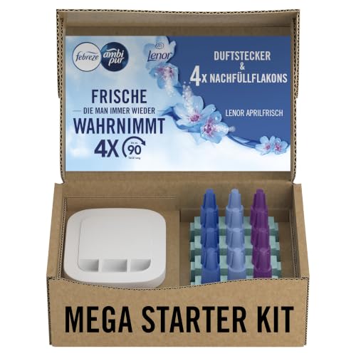 Febreze 3Volution Duft-Stecker Starter-Kit + 4 Nachfüllflaschen April Fresh