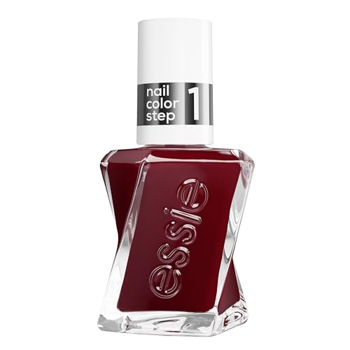 Gel by Essie Nagellack, langanhaltender Nagellack mit glänzendem Finish, Professionelle Nagellackfarbe, ohne UV-Licht & bis zu 15 Tage Halt, Gel by essie, Farbe: Nr. 360 spiked with style, Dunkelrot