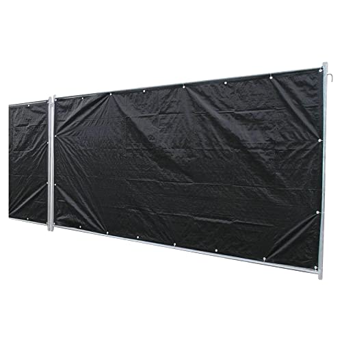 NOOR Bauzaun-Plane PROFI 176 x 341 cm (Standardmaß) I Wasserdichte Abdeckplane mit Ösen aus belastbarem PE-Gewebe 140 gr/m² I Hochwertige Sichtschutz-Plane I 2 Jahre Garantie I In- & Outdoor I Schwarz