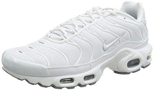 Nike Air Max Plus Sportschuhe für Herren, Weiß/Schwarz/Grau (White White Black Cool Grey), 46 EU