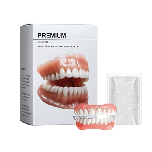 Hidone Premium Gebiss, Hidone Premium Dentures Vollprothese Zahnprothese, Zahnprothesen, Zahnprothese, Bikenda Silikon Zahnprothesen, Zahnersatz, Silikon Gebiss, Weich Und Bequem (1)
