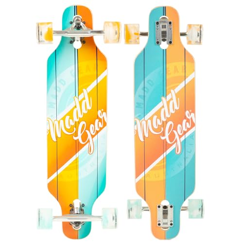 Cruiser Skateboard für Erwachsene und Jugendliche – leichtes 78,7 cm Ahorn-Deck – Glatte 70 mm Räder – Madd Gear Longboard (Boardwalk)