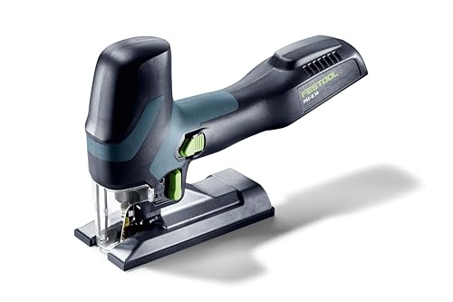 Festool PSC-E 18 EB-Basic Akku-Stichsäge 18 V, 23 mm Hub, kompakt & leicht für präzise Schnitte, ergonomisches Design, materialschonende Kunststofflaufsohle, Sologerät ohne Akku