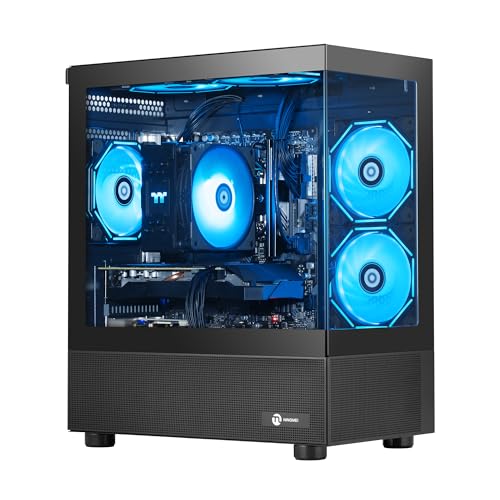 NINGMEI Gaming-PC Desktop, Intel Core i5 12400F mit 2,5 GHz, 6 Kerne / 12 Threads (bis zu 4,4 GHz), GeForce RTX 5060 8 GB, 16 GB DDR4-RAM, 1 TB NVMe-SSD, 650W-Netzteil, WiFi, Windows 11 Home 64-Bit
