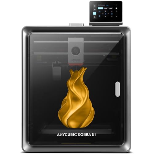 Anycubic Kobra S1 3D-Drucker, 600mm/s Hochgeschwindigkeitsdruck, AI-Überwachung, 320°C Hotend mit Abnehmbarer Düse, Dreifach-Kühlsystem, Skalierbarer Vierfarbdruck, Druckgröße 250 * 250 * 250 mm