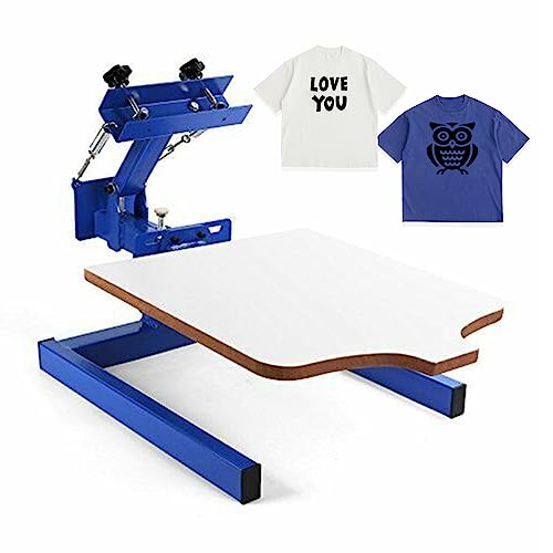 Siebdruckmaschine 55 x 45 cm, Silk Screen Printing Machine 1 Farbe 1 Station Siebdruckmaschine DIY Screen Press Printing Machine Siebdruck Set für Flache Drucksubstrate wie Kleidung
