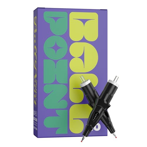 Kugelschreiber-Tattoo-Nadeln, Solong 20 Stück Tattoo-Kugelschreiber-Patronennadeln für Dotwork-Zeichenübungen auf Papier für Anfänger EN18-BP-20-BLACK