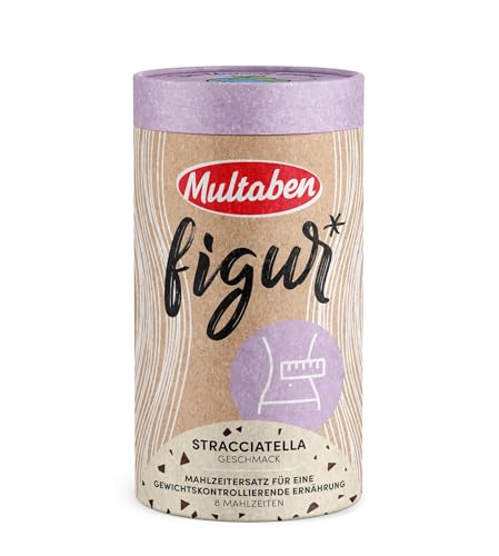 Multaben Diät Shake – proteinreicher Abnehm Shake für eine Eiweiß Diät – Stracciatella-Geschmack mit Vitaminen und Mineralstoffen – sättigender Diät Drink als hochwertiger Nahrungsersatz - 440g