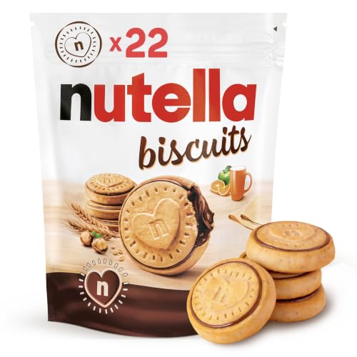 Ferrero nutella biscuits – Knuspriger Keks mit einem cremigen Herz aus nutella – 1 x 304 g Packung