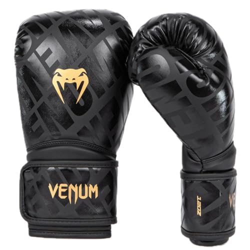 Venum, Contender 1.5 XT Boxhandschuhe, Unisex Erwachsene, 12 Oz, Schwarz/Gold